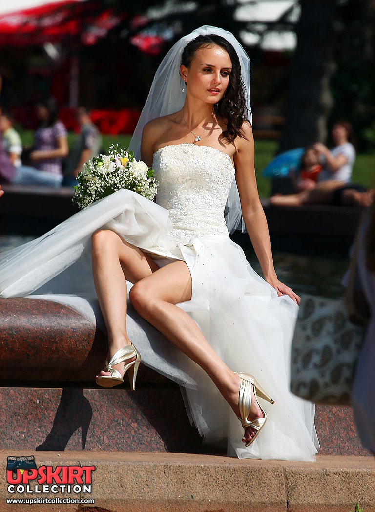 Slim stature bride wedding upskirt in voyeur upskirt free photo gallery from UpskirtCollection
